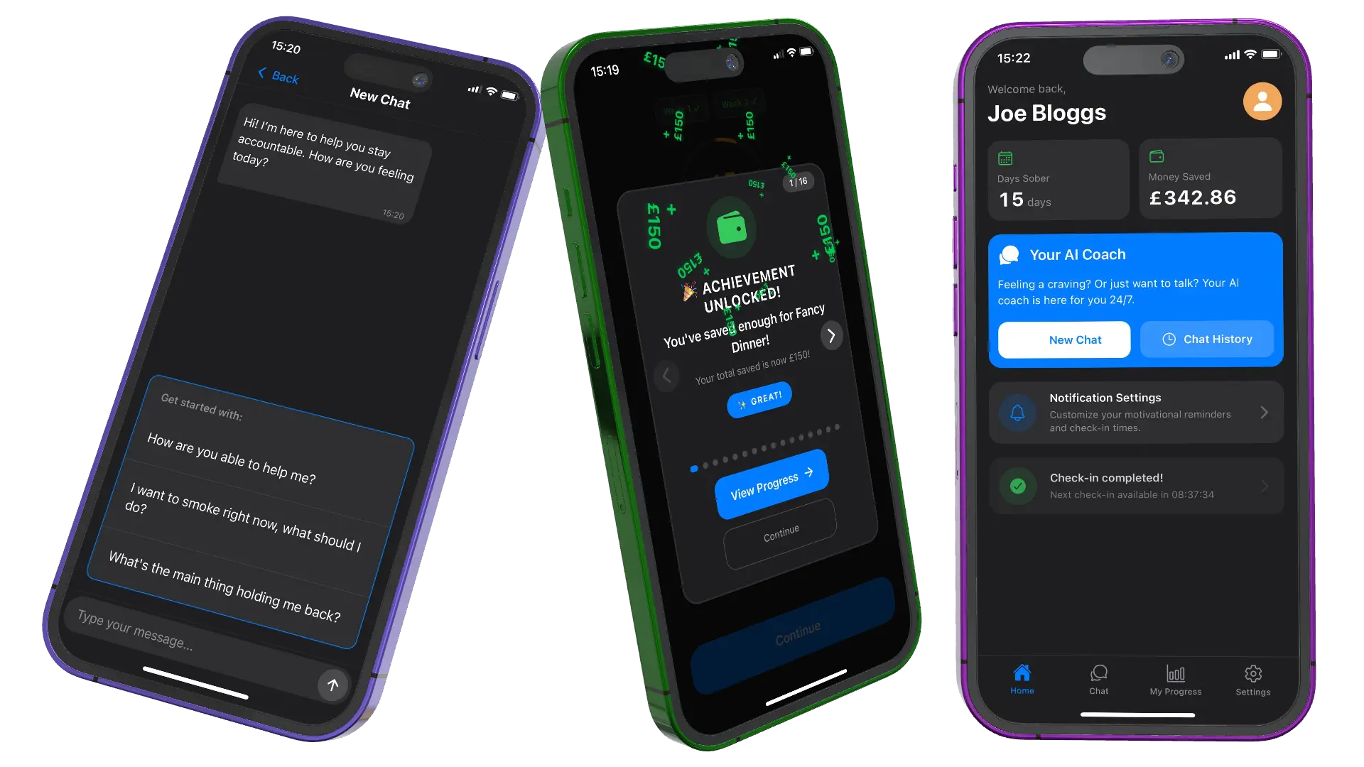 Person using FlowerFreedom accountability app to track cannabis-free progress